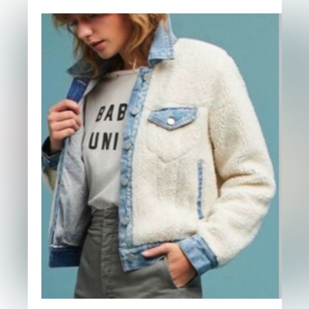 Wild Fable Sherpa Denim Jacket Size XS